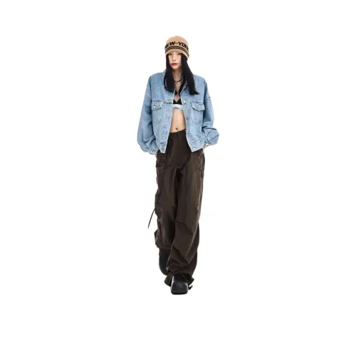 Брюки карго Kazakhstan женские темно-коричневые