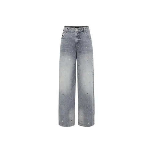 URBAN REVIVO Светло-серые Женские Джинсы