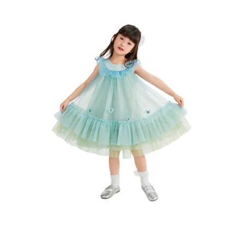 JELLYBABY Детское платье для малышей синий зеленый