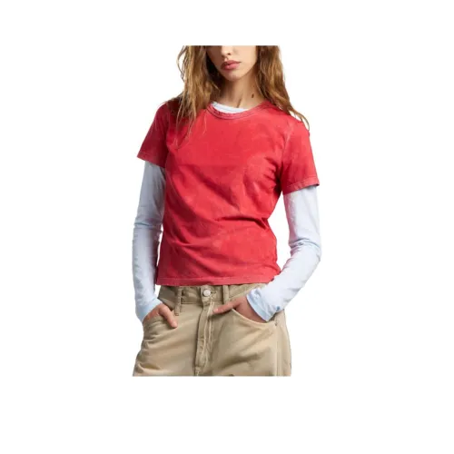 COTTON CITIZEN Винтаж Темно-красные Женские T-рубашки