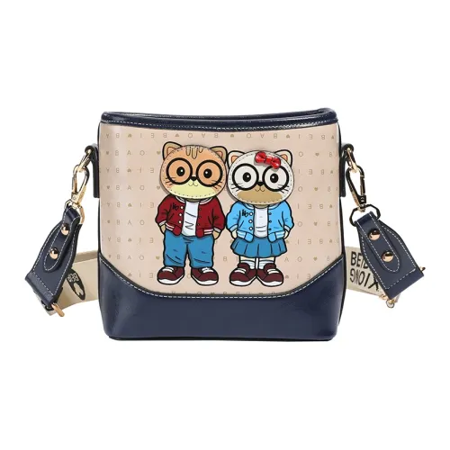 North Pack ПУ (полиуретан) Сумка через плечо Женская Синяя Коричневая