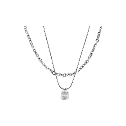 FOREVER MELODY Титановые стальные ожерелья мужские серебряные