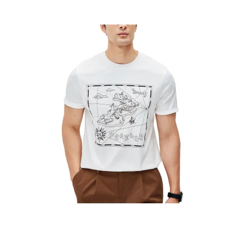 SHENGHE Белая Мужская T-Рубашка