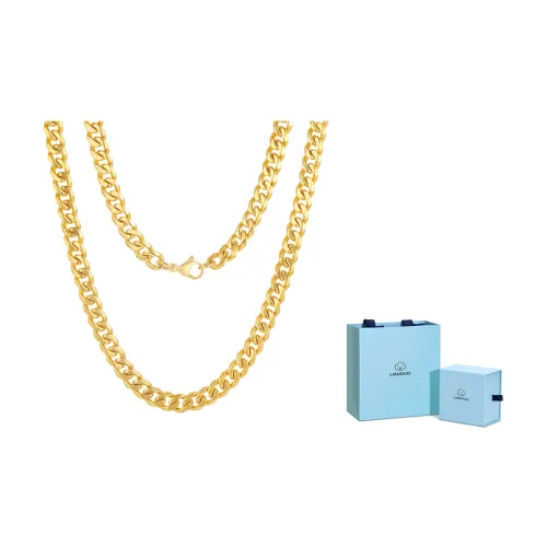 LIANDUO Титановые стальные ожерелья унисекс золото