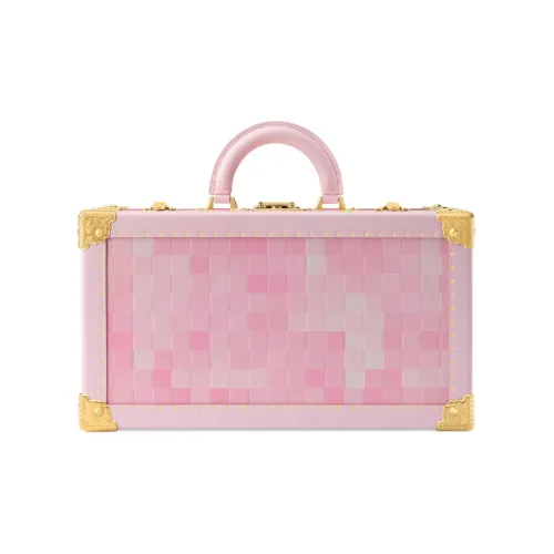 LOUIS VUITTON Nigo Collaboration Коровья кожа Часы на запястье Хранение Коробка Унисекс Розовый