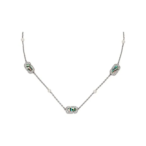 MARC JACOBS Латунь Оболочка Абалон Стекло Ожерелье Женское Серебро