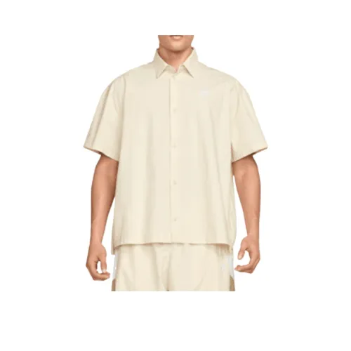 Nike Club Бежевый Желтый Мужские Рубашки