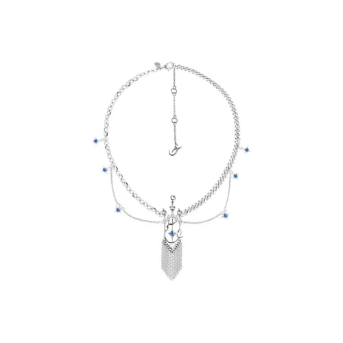 WEALTHYBOO Ожерелья из меди с родиевым покрытием женские