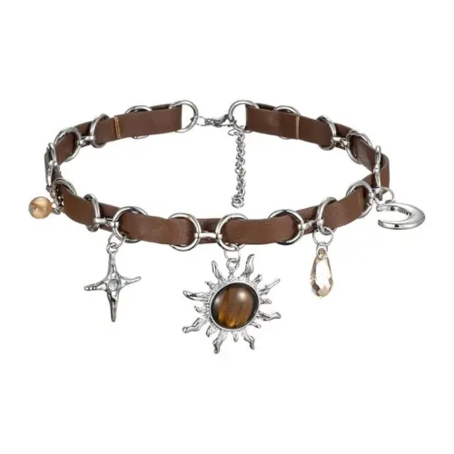 KING OF BLING Сплав Титановая сталь Кожа Ожерелья Унисекс