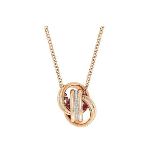 Swarovski Further Искусственный хрусталь Ожерелья Женские Розовое золото