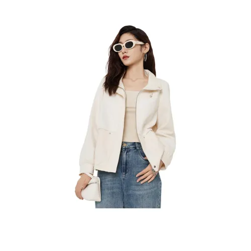 ELANIE RIESE Cropped Jacket Women's Apricot ELANIE RIESE Укороченная Куртка Женская Абрикос