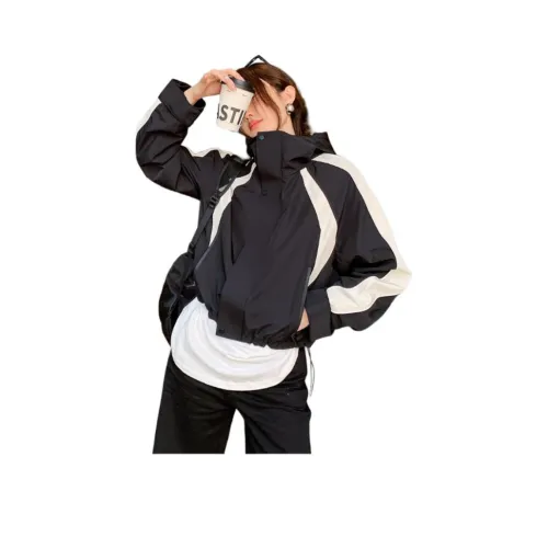 NANING9 Куртки Пальто Женские Черный