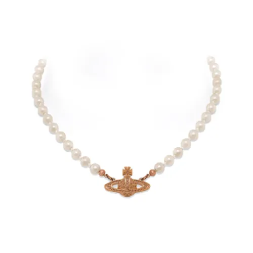 Vivienne Westwood Латунь Swarovski Pearl Necklaces Женские Gold