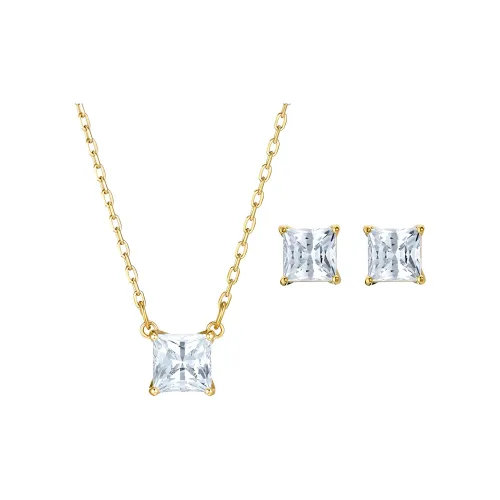 Swarovski Attract Ожерелье Золотое Покрытие Белый Женское