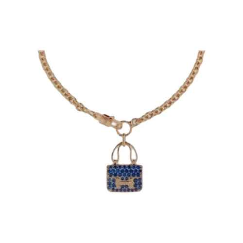 HERMES Constance Розовое золото Ожерелье Унисекс Синий