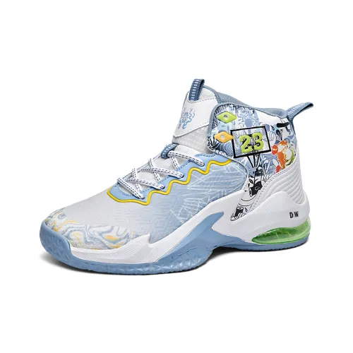 D W Анти KICK Амортизация И Устойчивость К Износу MID Топ Детские Баскетбольные Кроссовки Подростки