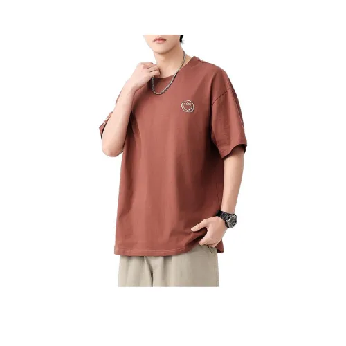 YINLANGSHIJIA Мужская рубашка T из бургунди