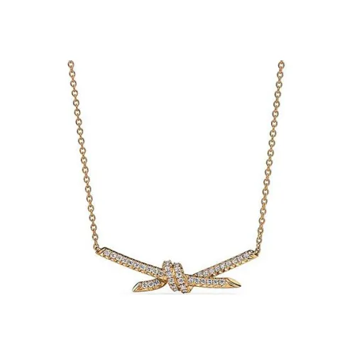 TIFFANY & CO. Подвеска Желтое Золото 18 Карат С Бриллиантами Круглой Огранки