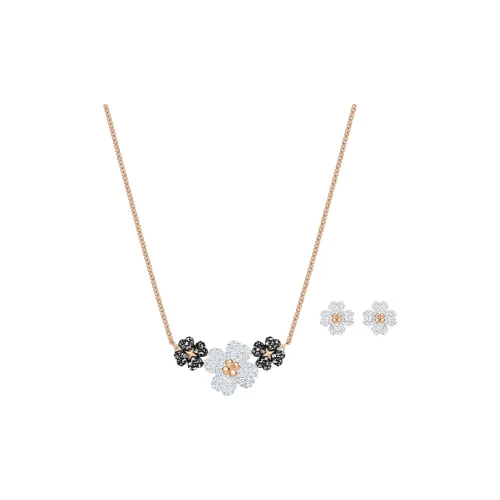 Swarovski Сплав Серебряное покрытие Золотое покрытие искусственный кристалл ожерелья женские розовое золото