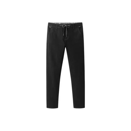 ARTSDON Черные джинсы из денима, однотонные, мужские