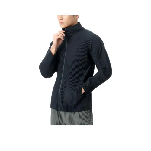 Homme Plissé Issey Miyake Куртки и Пальто Мужской Морской Синий