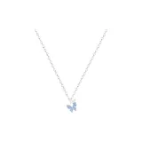 Серебряное ожерелье с бабочкой, минималистский стиль, классическое