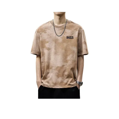 QIANJINNIU Натуральный Коричневый Унисекс Футболка