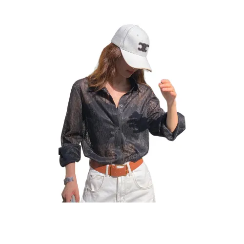 NANING9 Черные Женские Рубашки