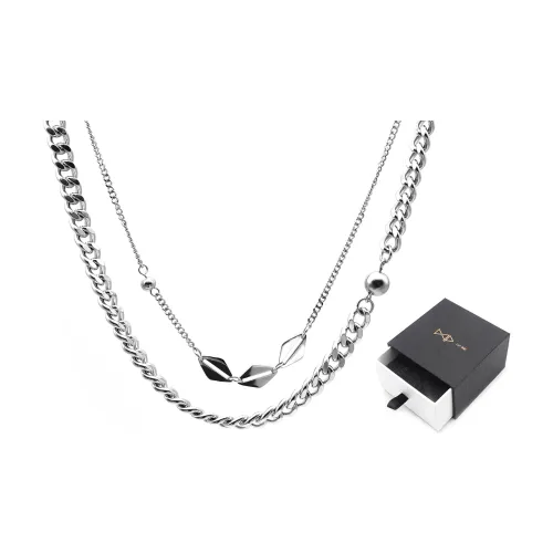 DAP Титановые стальные ожерелья серебряные мужские