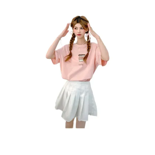 Juden Choi T-Shirt Женская Розовая