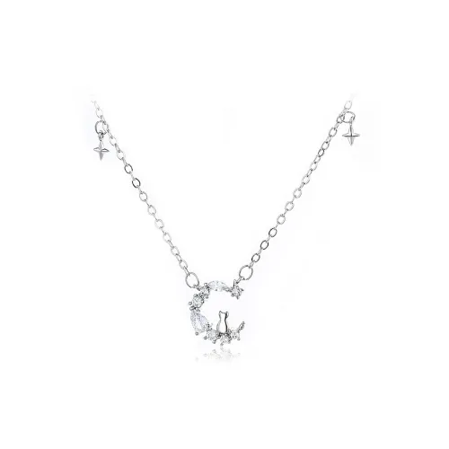 MUYAN Сплав Moon Kitten Necklace Women's