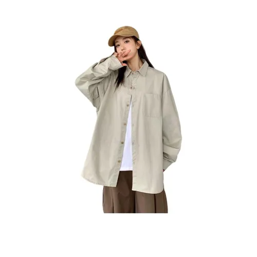 Flowers in water Длинный рукав Рубашка Женская