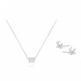 Ожерелье с кулоном "Маленькая круглая подвеска" + Серьги-бабочки + Комплект одежды