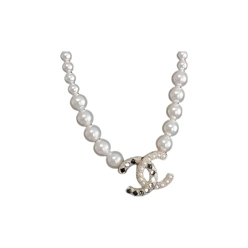 CHANEL Double C Жемчужные ожерелья Женские Белые