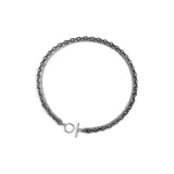 Двойной застежка OT ожерелье в винтажном черном цвете