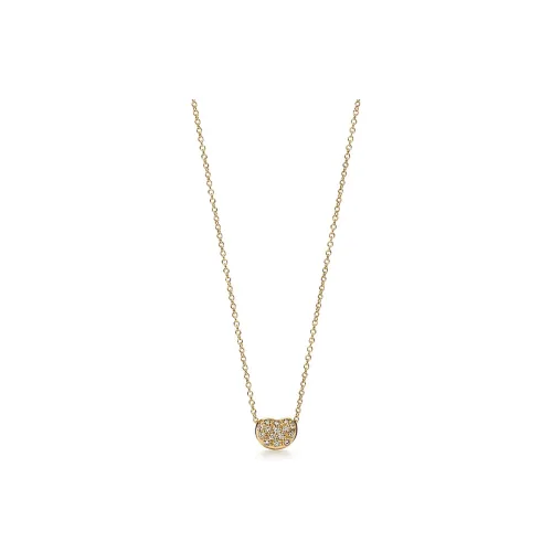 TIFFANY & CO. Подвеска Bean Design Желтое Золото 18 Карат С Бриллиантами Круглой Огранки