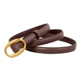 Кофейный с золотой пряжкой