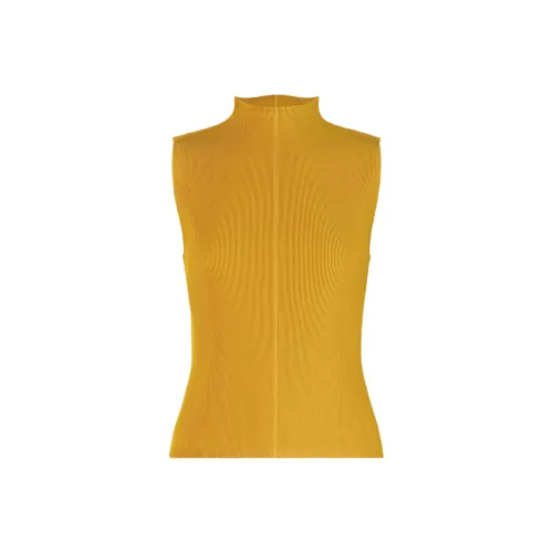 PLEATS PLEASE ISSEY MIYAKE Желтые Женские Майки