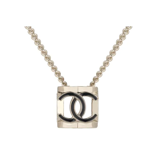 CHANEL Металлические ожерелья Золотой/черный Женские