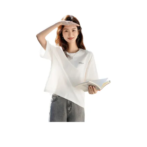 【Dme】 T-рубашка Женская Натуральный Белый