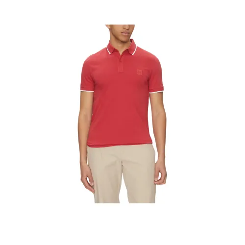 Hugo Boss SS25 Поло Мужское Темно-красное