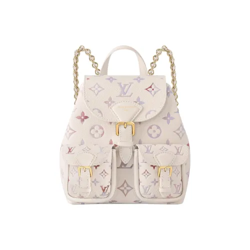 LOUIS VUITTON BACKUP Тисненая крупнозернистая кожа коровы Рюкзак Женский Dream Фиолетовый