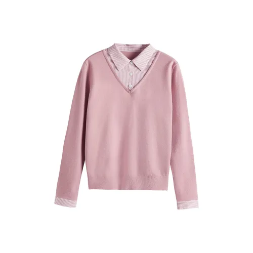 SLLSKY Трикотаж Женский Пыльно-Розовый