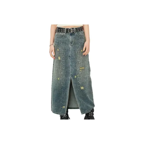 THE RAGGED PRIEST SS25 Denim Long Skirt Women's