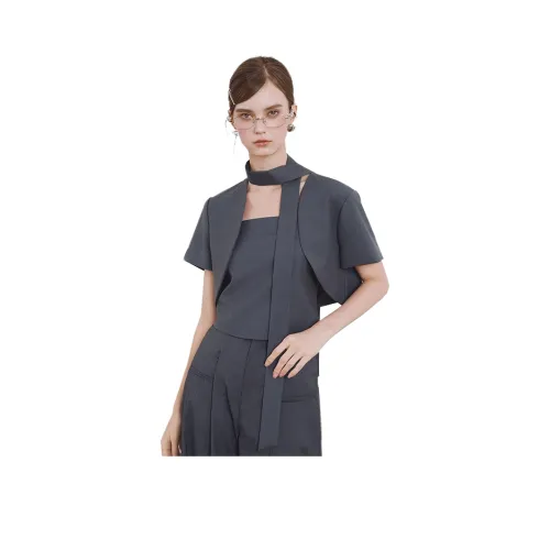 AIVEI Серый Женское короткое пальто