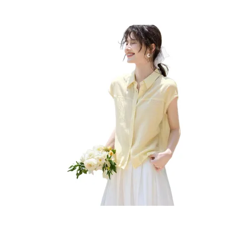 XWI Женские рубашки цвета цыплячий желтый