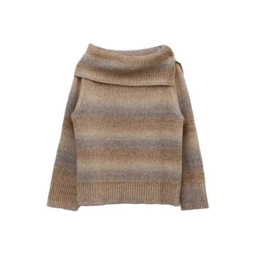 SWAYING KNIT Коричневый Женские Свитеры