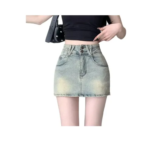 YEARNED Джинсовые короткие юбки Женские