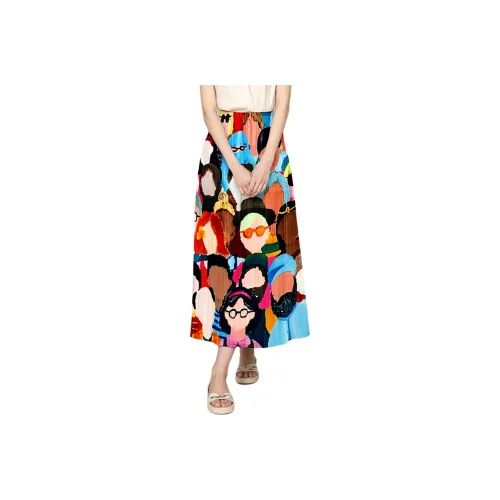 Wbwq Многоцветные Женские Повседневные Длинные Юбки