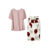 Розовый + Красные цветы